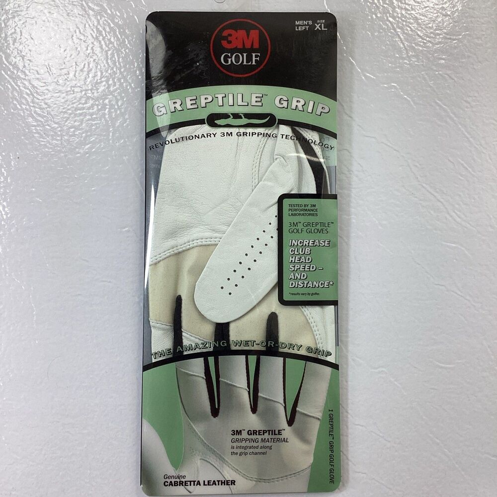 3M Greptile Grip Golf Gloves Mens Left XL Cabretta Leather New